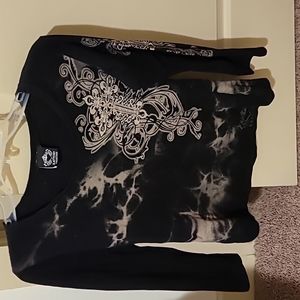 Black long sleeve katydid cross bling